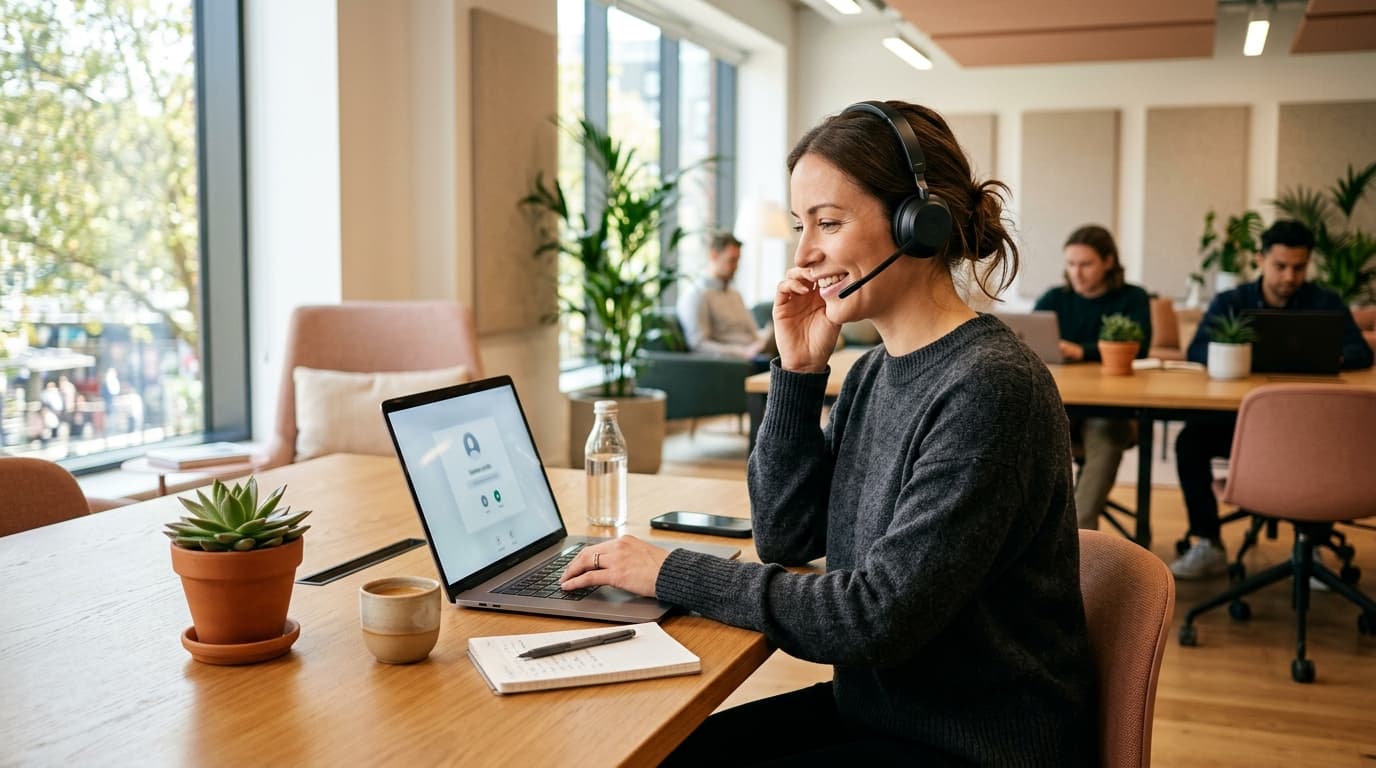 A support agent dashboard resolving customer questions automatically around the clock