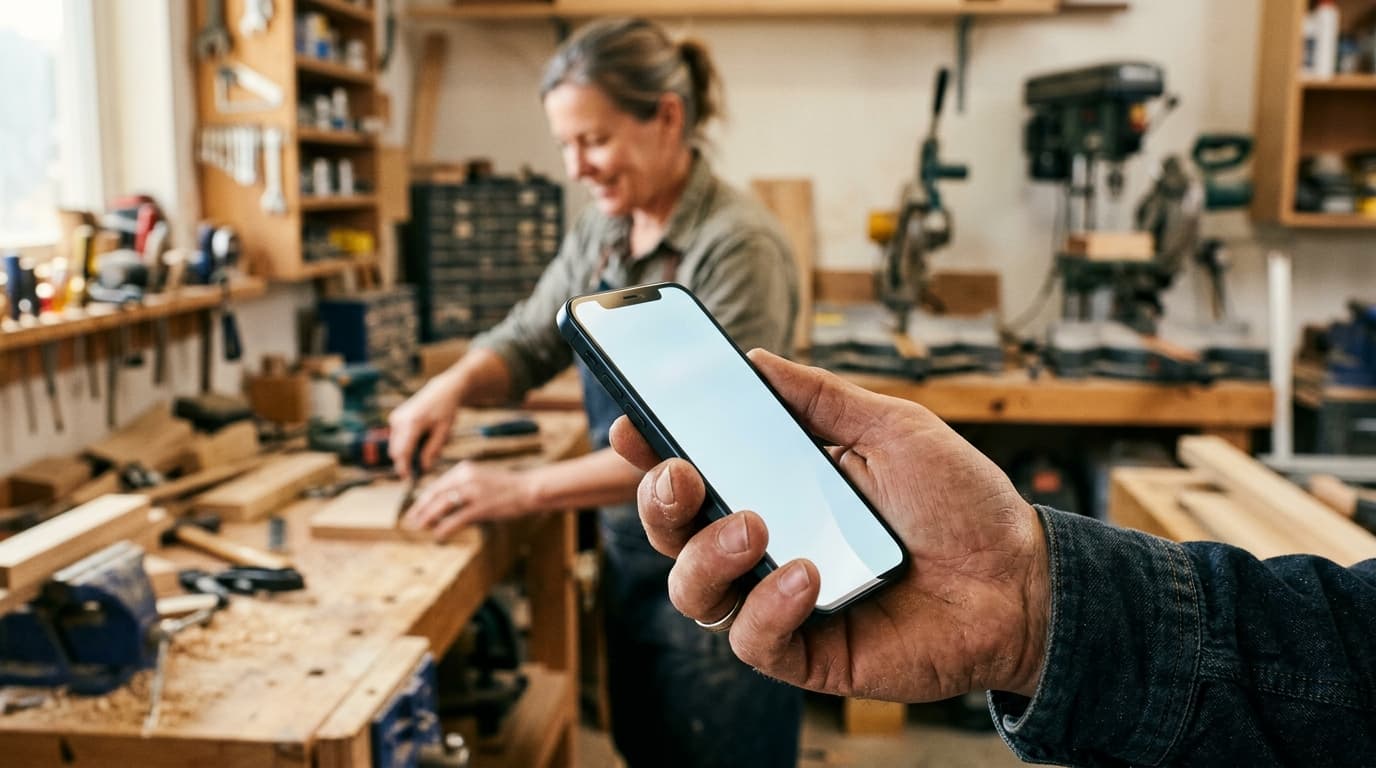 A new lead receiving an instant text reply within seconds on a phone